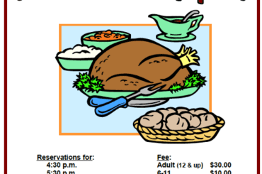 Turkey Supper: Nov 12!